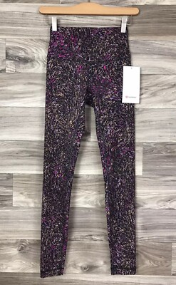 Lululemon Wunder Train HR Tight 28'' Everlux Size 4     Topography TPGY 26351