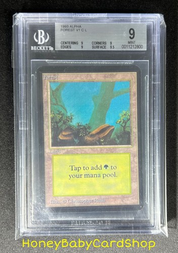 MTG Limited Edition Alpha 1993 Forest (A) BGS 9.0Q+ (Quad+) MINT OldSchool 93/94 - Picture 6 of 6