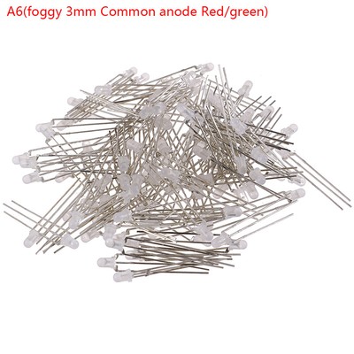100PCS 3/5mm 3-Pin Dual Bi-Color Diffused Common Cathode/anode LED Diode LI^CRJI