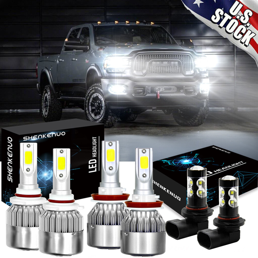 Para For Dodge Ram 1500 2500 2006-2009 Combo Faros LED+Kit
