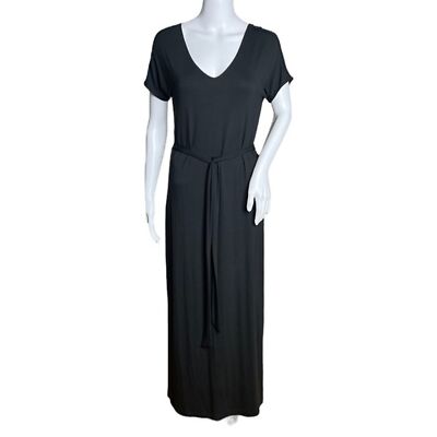 Banana Republic Dress Womens Small Black Maxi Factory Basic