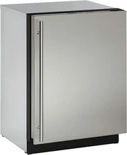 U-LINE U3024RS00B 4.9 cu. ft. Built-in Compact Refrigerator with 3 drawer bins 