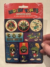 New Marvin The Martian Alien Sticker Set Of 9 Mini Stickers Looney Tunes