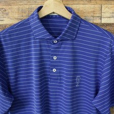 Holderness Bourne Golf Polo Size M Short Sleeve Mens Striped stretch