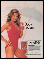 Body by Tab Soda 1980s Print Advertisement Ad 1982 Sexy Lady Coca Cola