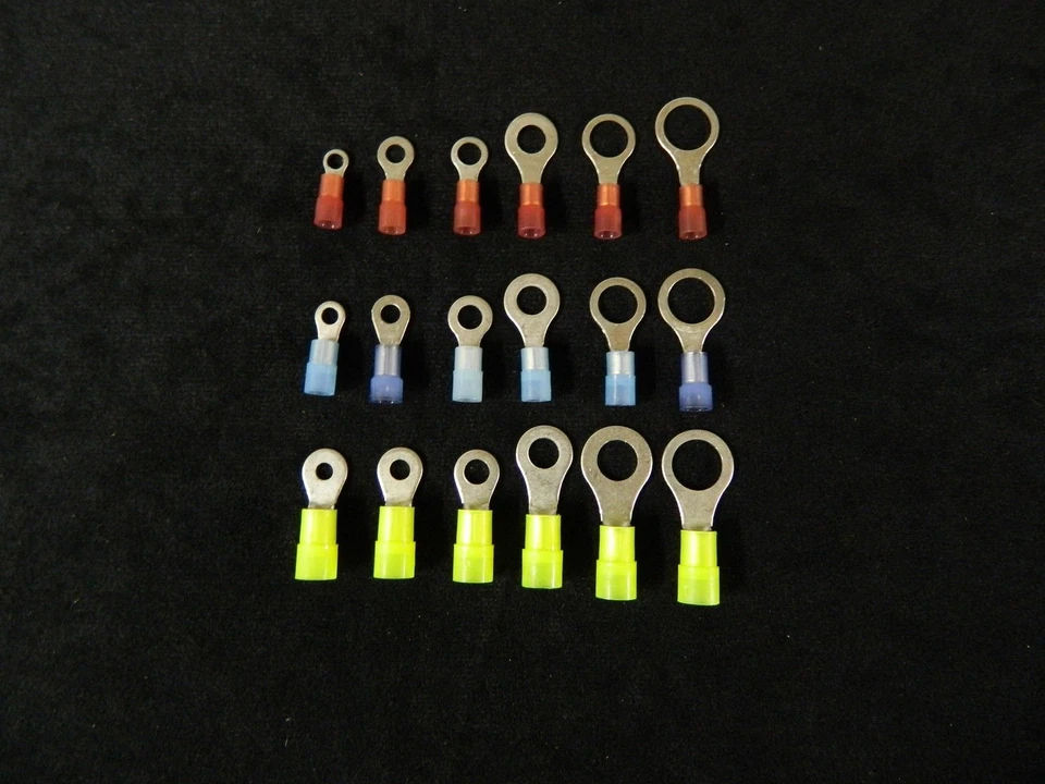 1800 PK 10-12 14-16 18-22 GAUGE NYLON RING TERMINALS 100EA #6 #8 #10 1/4 5/16 38 - Image 2 of 4