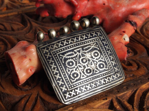 Antik Emaille Anhänger antique enamelled Traditional Pendant Multan Pakistan - Bild 1 von 10