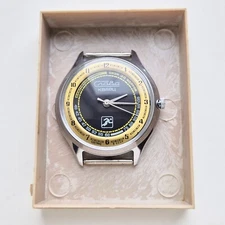 NOS SPORT SLAVA 3056 Original Vintage Soviet Men's Quartz Wrist Watch 1980s