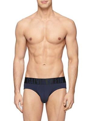 Calvin Klein Men`s Intense Power Cotton Hip Brief 1 Pack Blue Shadow Size Large