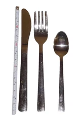 VINTAGE SOUTH AFRICAN AIRWAYS SET OF 3 SILVERWARE INCLUDES SPOON, FORK & KNIFE