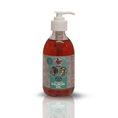 TRADE CHEMICALS Salmon Oil Dogs Cats & Ferrets 100% Pure Rich in Omega 3 250ml W Pump Fresh Pet®
