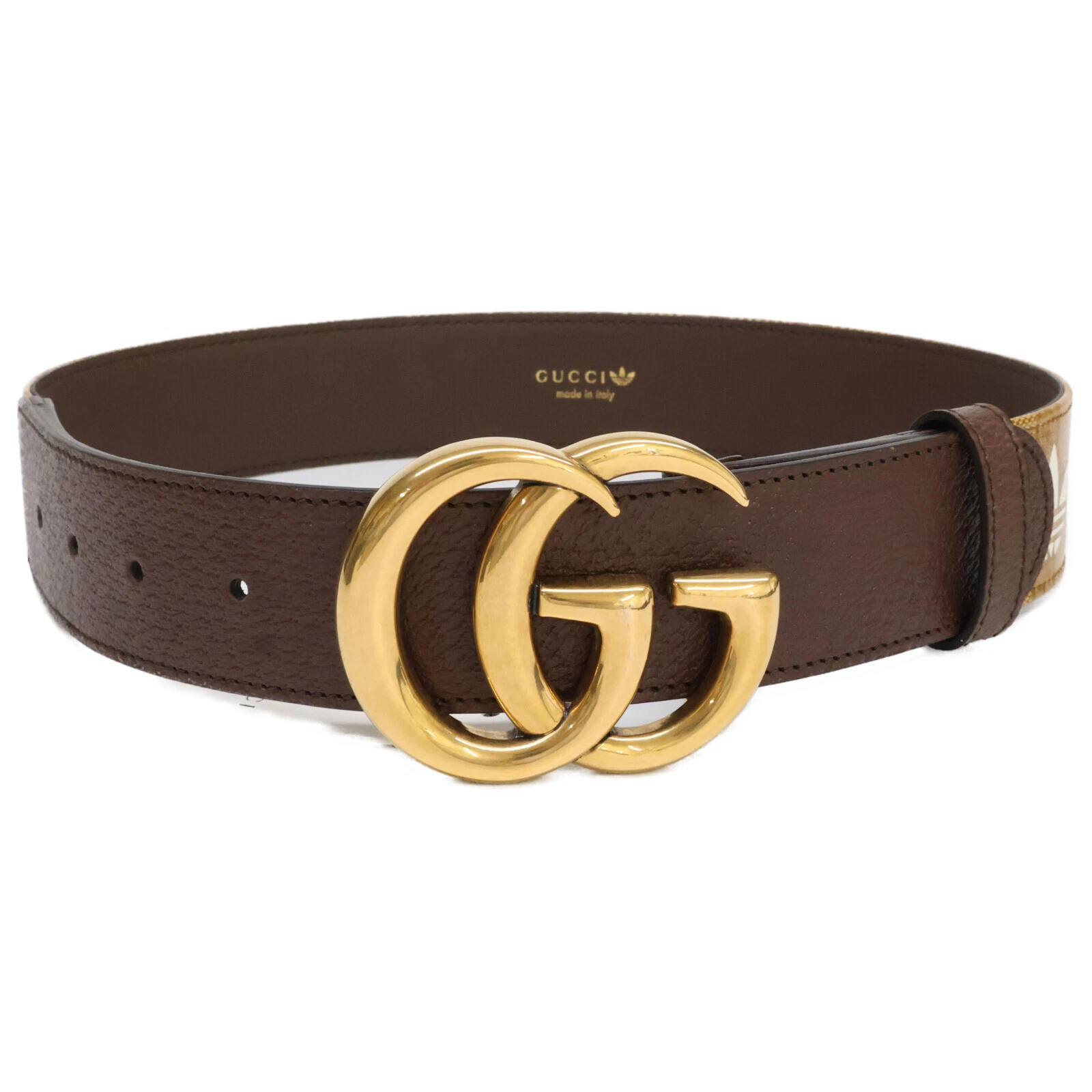 Ceinture GUCCI x adidas 406831 Double G Large GG Marmont 65・26 marron
