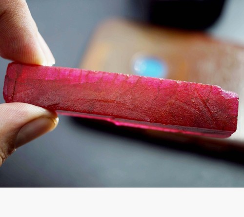 271.65 Ct Certified Natural Burmese Translucent Red Ruby Rough Loose Gemstone