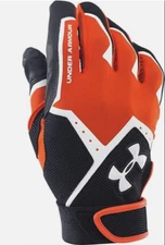 Under Armour Men's Clean-Up VI Batting Gloves 1267426 860 ORANGE