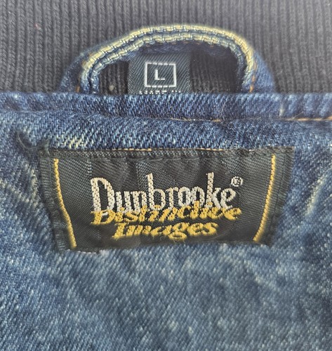 Vintage 90s L Dunbrooke Denim Jean Gatorade Embroidered Varsity Large Jacket VTG - Picture 9 of 22
