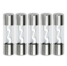 5pcs 35A Amp Inline AGU Fuse Quartz Silica Glass Tube Nickel Car Audio Amplifier