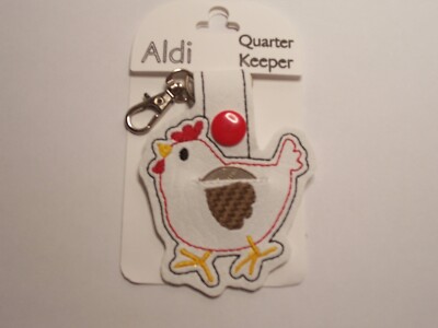ALDI  Theme Quarter Keeper / Holder Chicken Keychain