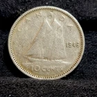 1946 Canada 10 Cents (80% Silver) Coin King George VI  GOOD BOOK FILLER