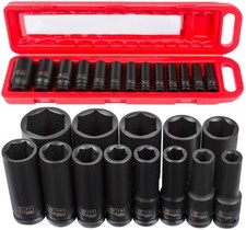 Steckschl&uuml;sselsatz 1/2" 10-32mm 13-teilig Rohrschl&uuml;ssel Vielzahn Nuss