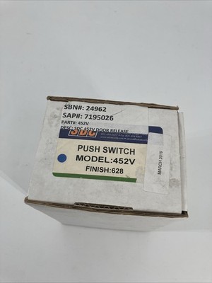 SDC Security Door Controls Push Switch Model: 452V Finish:  628 Nickel
