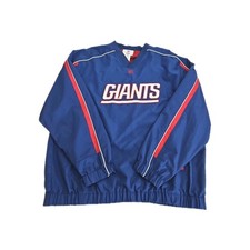 VTG New York Giants NFL Team Apparel Pullover Jacket Size LARGE XL Windbreaker