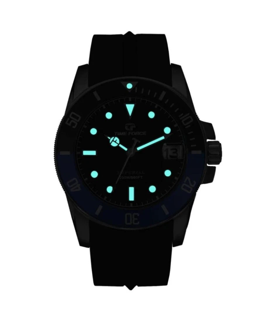 TIME FORCE Men Analog Quartz Casual Watch Classic Dress Black Dial Waterproof Ro