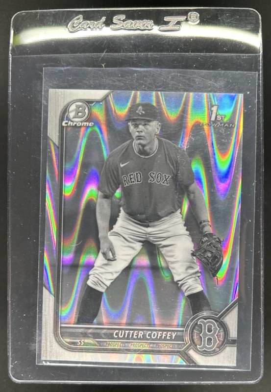2022 Bowman Draft Cutter Coffey Chrome Black & White RayWave Refractor #BDC-200
