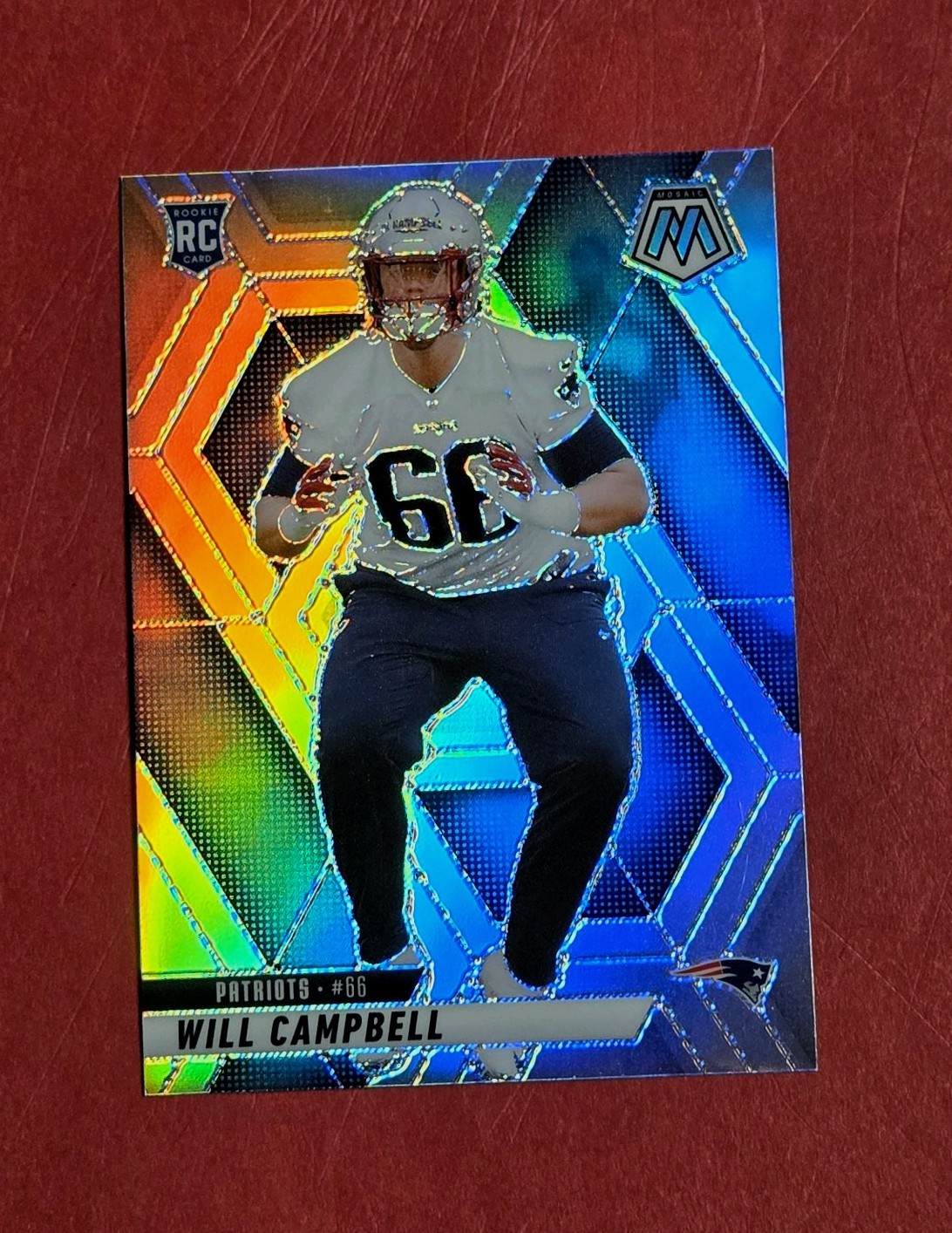 2025 Panini Mosaic - Will Campbell - Rookie Card Silver Prizm Holo #378 Patriots