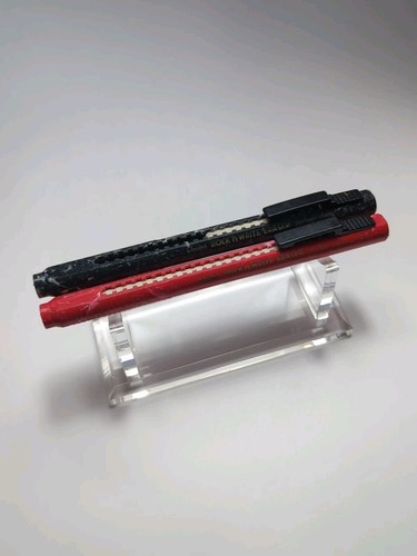 Pentel Rock'n Write Retractable Erasers Japan ZE21mb Marbled Red Black 90s Y2K