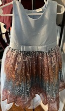Girls' Sleeveless Sequin Ombre Party Dress with Bow