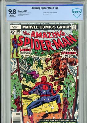 Amazing Spider-Man #166 (1977) Marvel CBCS 9.8 White Lizard Stegron
