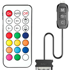ARGB Controller Kit, RGB PC Fan Controller with 21 Key Remote Control, Multiple