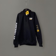 Caterpillar CAT Hoodie Men's Size L Long Sleeve Workwear Black Sweatshirt NWT
