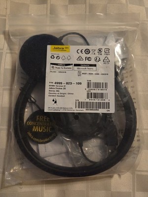 Jabra Evolve 20 MS Stereo Headset Model : HSCO16 Brand NEW