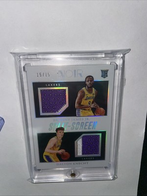 2024-25 Noir Bronny James Jr./Dalton Knecht RC Split-Screen Patch 15/15 Omega /