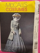 McCalls M4697 Civil War era dress, skirt, coat pattern Sz EE 14-20 UNCUT
