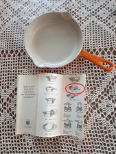 cocotte POÊLE LE CREUSET  "SKILLET " taille 16 FONTE ÉMAILLÉE ORANGE   FRANCE
