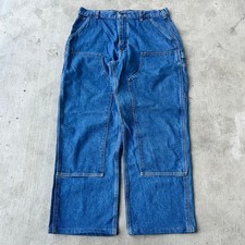 Vintage Y2K blue Carhartt double knee work carpenter pants