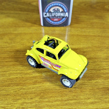 Vintage Hot Wheels Real Riders VW Baja Bug Yellow White Hubs Malaysia 1984 5907