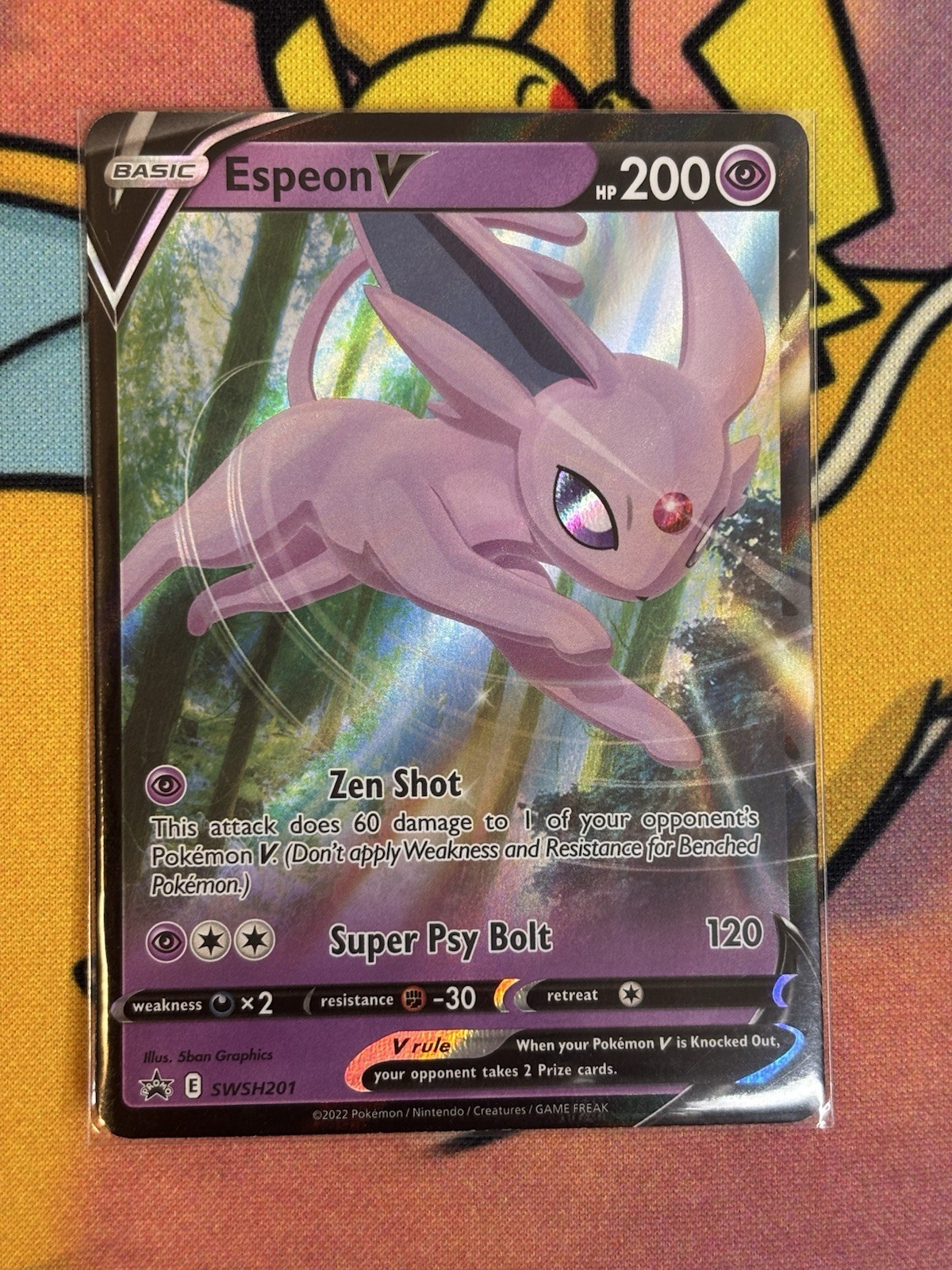Espeon V SWSH201 Sword & Shield Black Star Promo Pokemon Card Mint