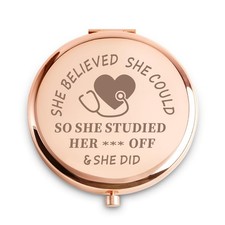 Nurse Gifts for Women, Personalized Compact Mirror Nursing Student, 