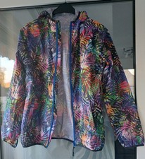 Regenjacke/Windbreaker, Palmblätteroptik bunt, Größe ca. 152/158