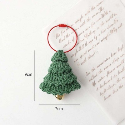 Handgestrickter gehäkelter Weihnachtsbaum Anhänger für Weihnachtsdeko und Zub