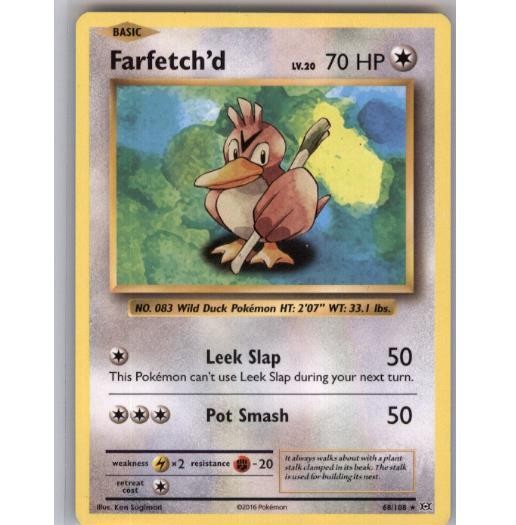 Farfetch'd 68/108 Rare Evolutions Pokemon Lightly Played
