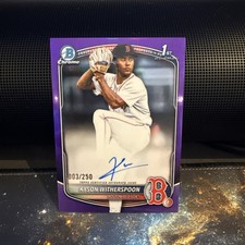 2025 Bowman Draft 1st Kyson Witherspoon Purple Auto /250