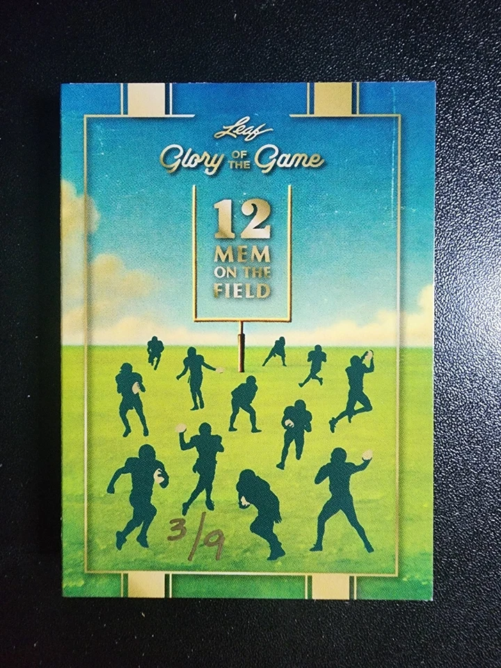12 MEM ON THE FIELD 2025 Leaf Glory of the Game jogo de futebol usado patch #3/9 - Imagem 3 de 4