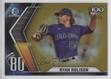 2022 Bowman Chrome Scouts Top 100 Gold Refractor 9/50 Ryan Rolison #BTP-80 1u6