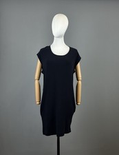 ALICE+OLIVIA Dark Blue Lagenlook Sleeveles Stretch Bow Knit Tank Midi Dress Sz M