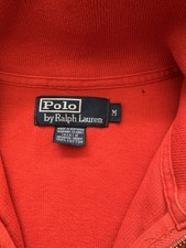 Vtg Ralph Lauren 1/4 Zip Sweater-made In USA-M(22.5x28x25.5)