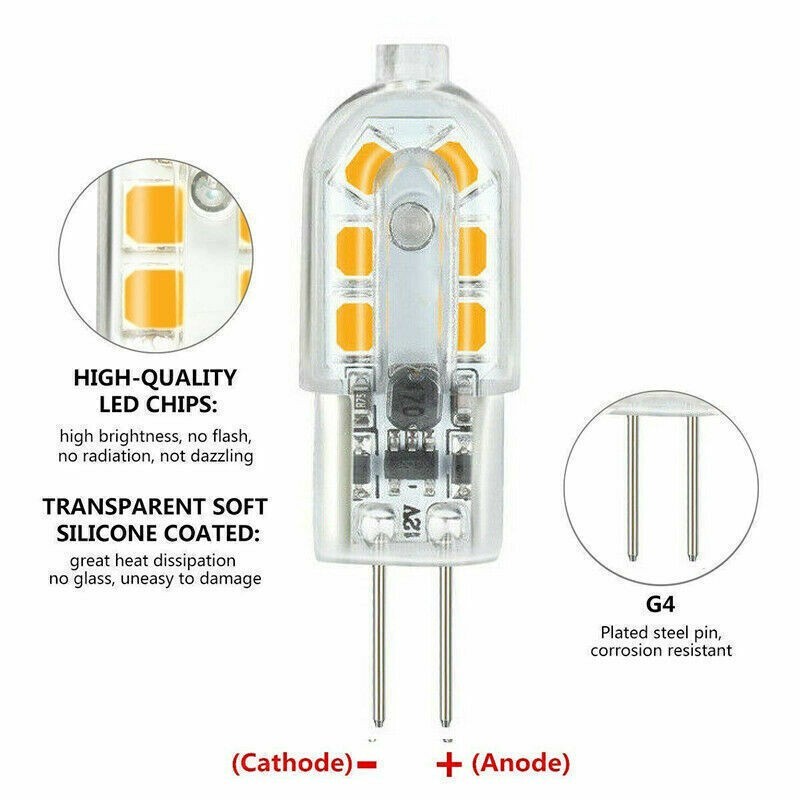 10X G4 LED 5W Lampe Birne Halogenlampe Stiftsockel Leuchtmittel 12V ...